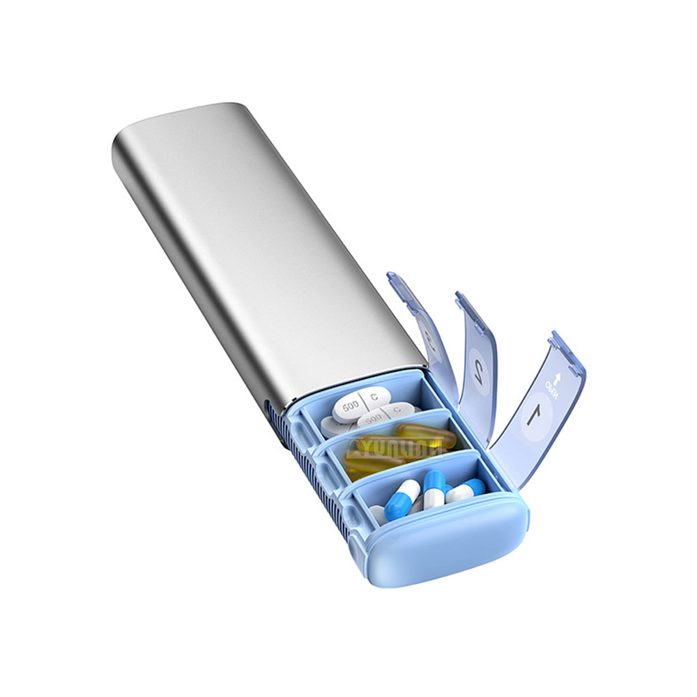 7-Day Aluminum Alloy Pill Case - First Food Jar ulasan dan harga