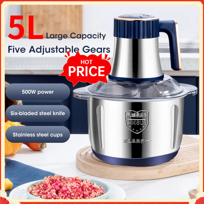 5L Electric Meat Grinders 304  - Baby Food For 2 Year Old ulasan dan harga