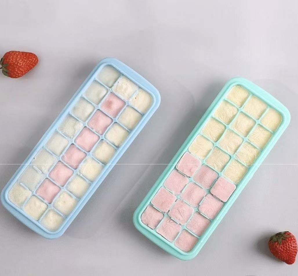 Silicone Ice Cubes Tray with L - Freezer Tray Baby ulasan dan harga