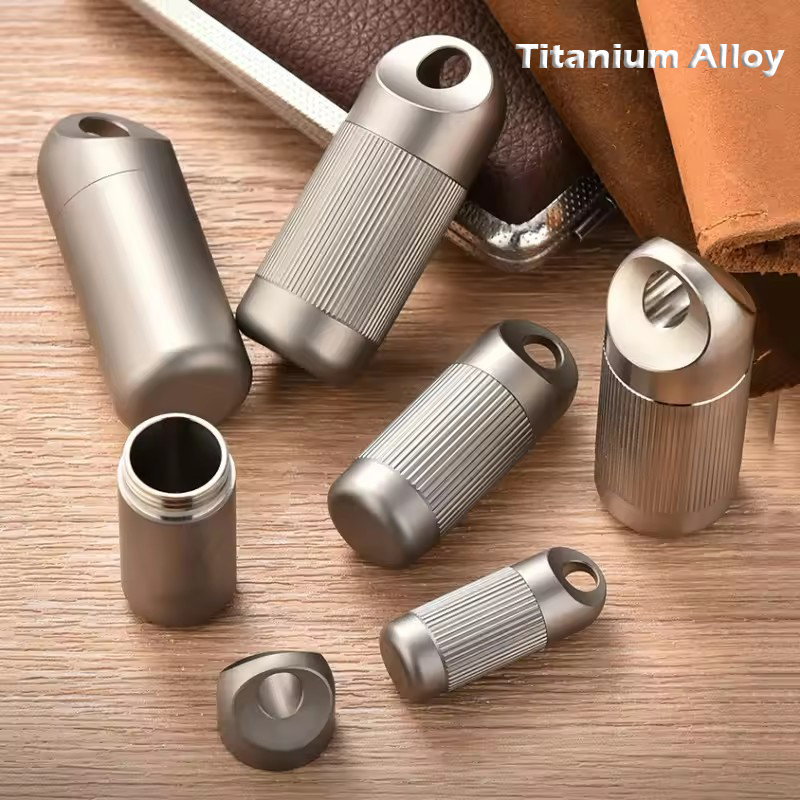 Titanium Alloy MINI Pill Box W - First Food Jar ulasan dan harga