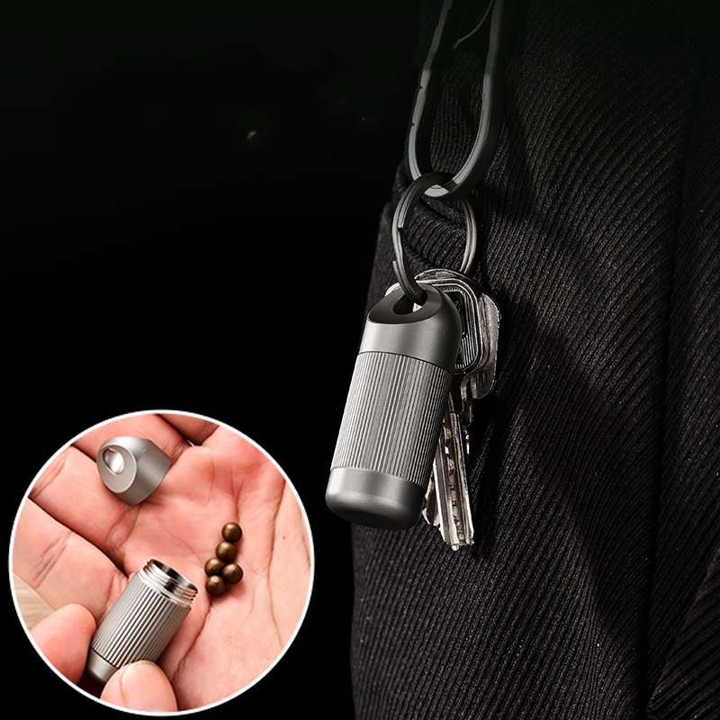 Titanium Alloy MINI Pill Box W - First Food Jar ulasan dan harga