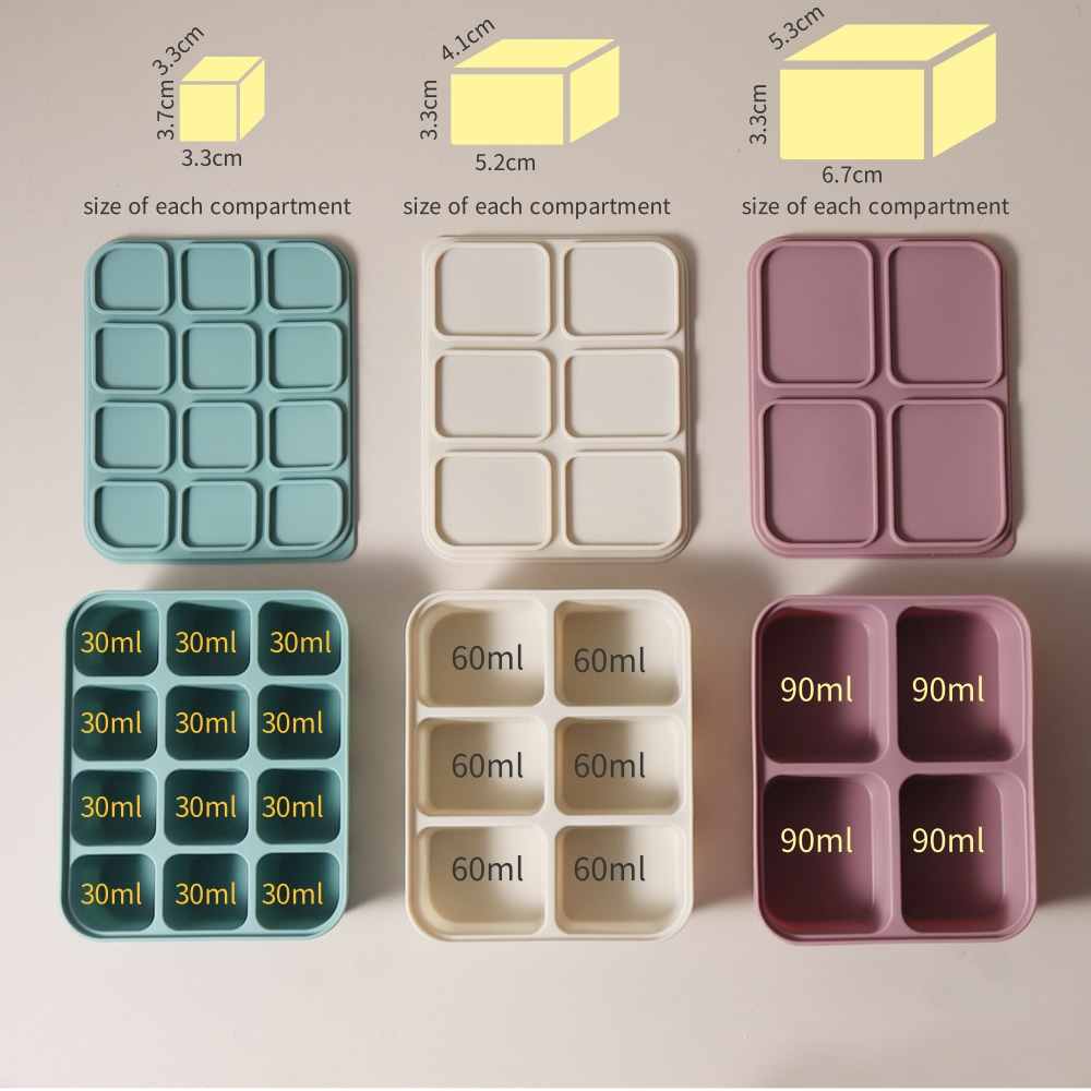 Baby Ice Cube Tray Silicone wi - Freezer Tray Baby ulasan dan harga
