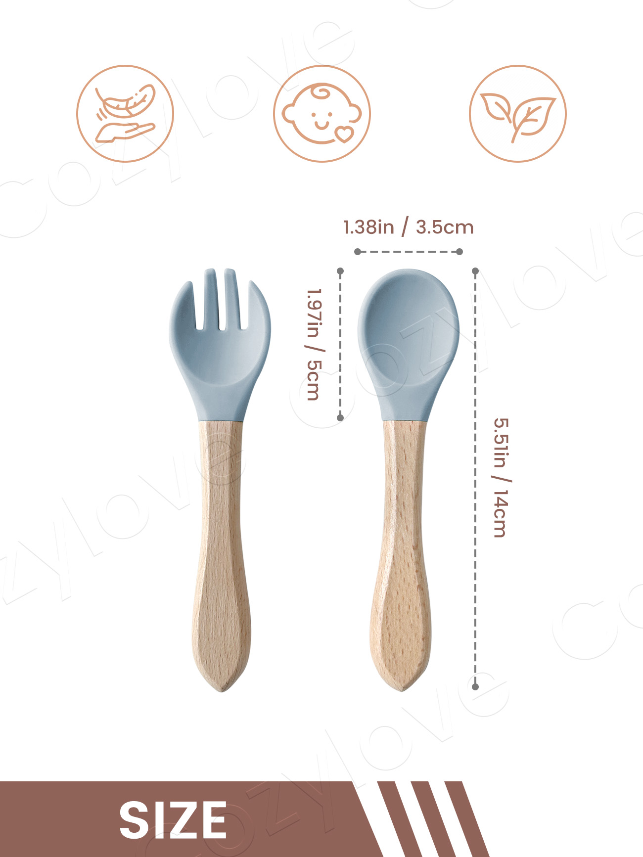 Baby Silicone Fork Spoon Set,  - Baby Food Natural ulasan dan harga